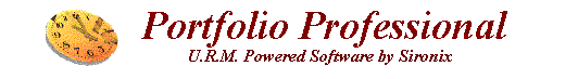 Portfolio Professional - U.R.M. Powered Software by Sironix